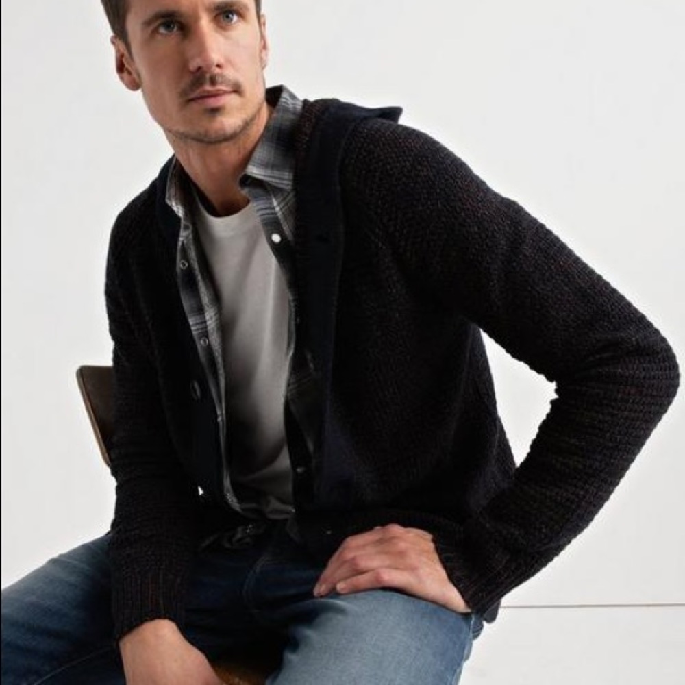 [MENS] Lucky Brand Plaited Chunky Thermal Hoodie L